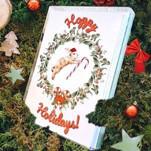 Santa Bunny Hoppy Holidays Christmas Cards